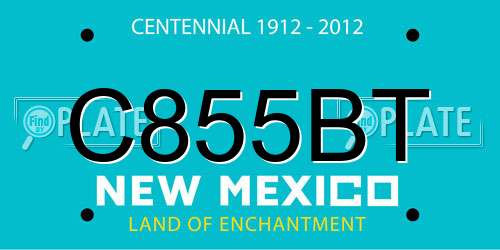 C855BT New Mexico License Plate