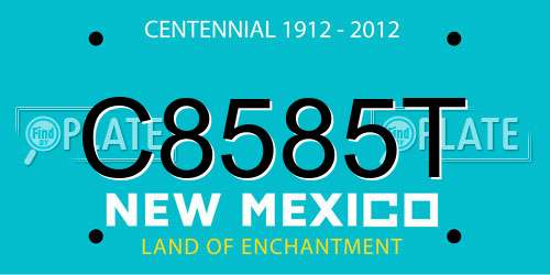C8585T New Mexico License Plate