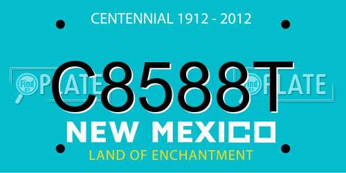 C8588T New Mexico License Plate
