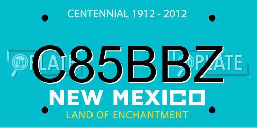 C85BBZ New Mexico License Plate