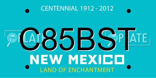C85BST New Mexico License Plate