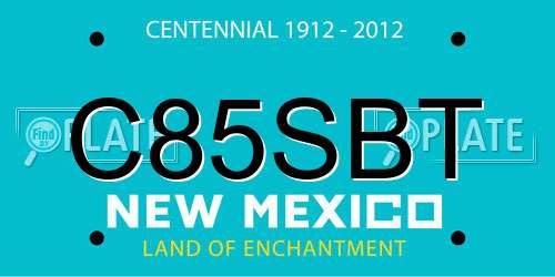 C85SBT New Mexico License Plate