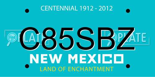 C85SBZ New Mexico License Plate