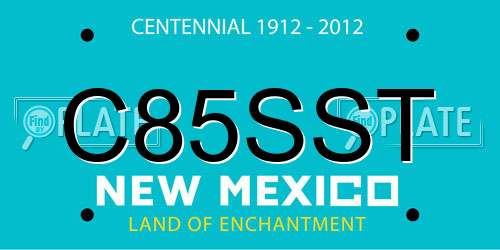 C85SST New Mexico License Plate