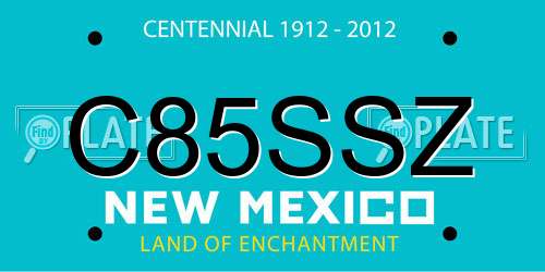 C85SSZ New Mexico License Plate