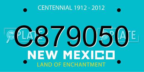 C879050 New Mexico License Plate