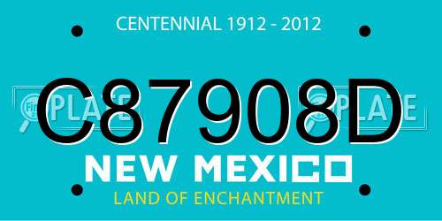 C87908D New Mexico License Plate