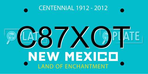 C87XOT New Mexico License Plate
