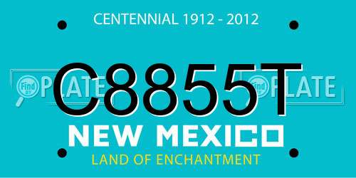 C8855T New Mexico License Plate
