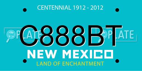 C888BT New Mexico License Plate