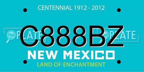 C888BZ New Mexico License Plate