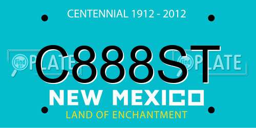 C888ST New Mexico License Plate