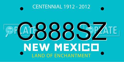 C888SZ New Mexico License Plate