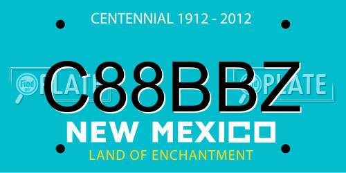 C88BBZ New Mexico License Plate