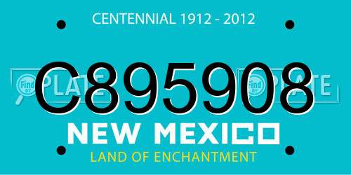 C895908 New Mexico License Plate