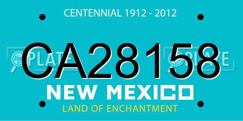 CA28158 New Mexico License Plate