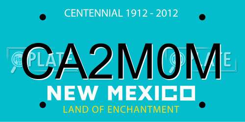 CA2M0M New Mexico License Plate
