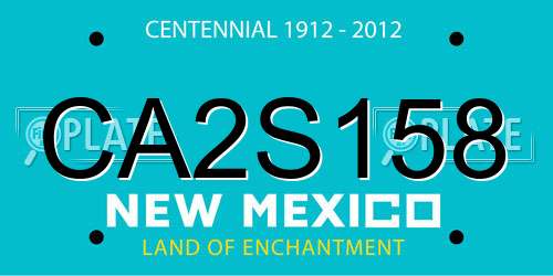 CA2S158 New Mexico License Plate
