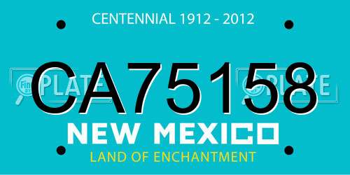 CA75158 New Mexico License Plate
