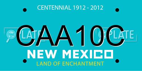 CAA10C New Mexico License Plate