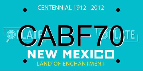 CABF70 New Mexico License Plate