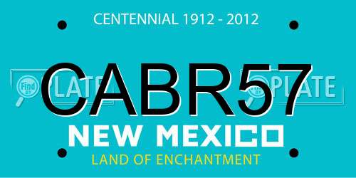 CABR57 New Mexico License Plate