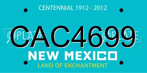 CAC4699 New Mexico License Plate