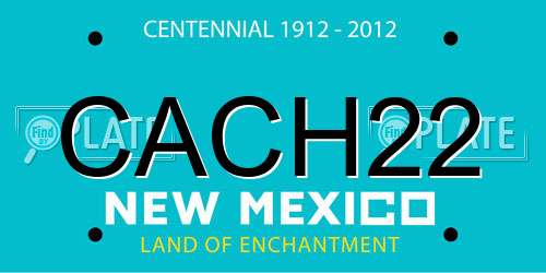 CACH22 New Mexico License Plate