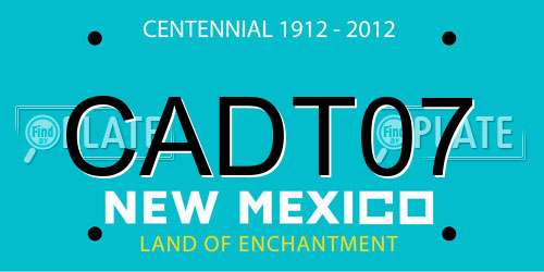 CADT07 New Mexico License Plate