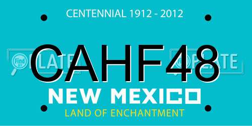 CAHF48 New Mexico License Plate