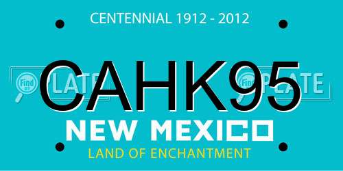 CAHK95 New Mexico License Plate