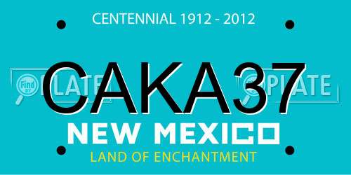 CAKA37 New Mexico License Plate