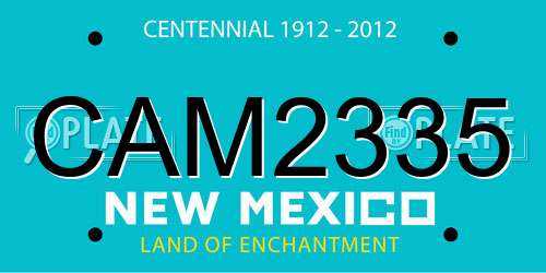 CAM2335 New Mexico License Plate