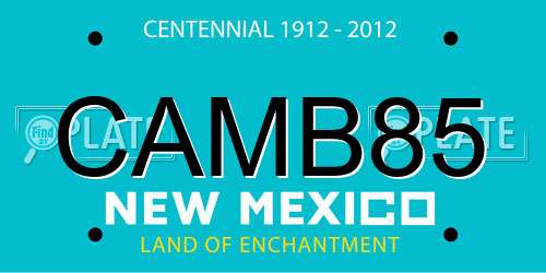 CAMB85 New Mexico License Plate