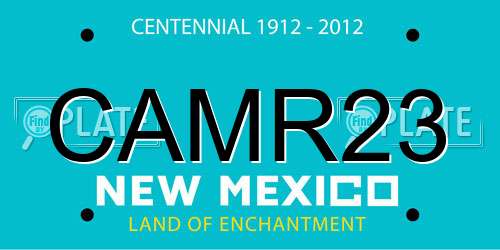CAMR23 New Mexico License Plate