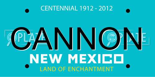 CANNON New Mexico License Plate