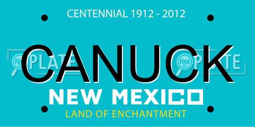 CANUCK New Mexico License Plate
