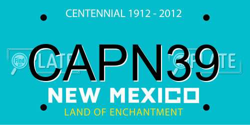CAPN39 New Mexico License Plate