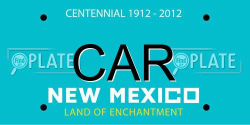 CAR New Mexico License Plate