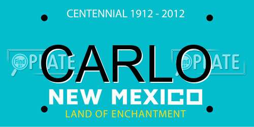 CARLO New Mexico License Plate