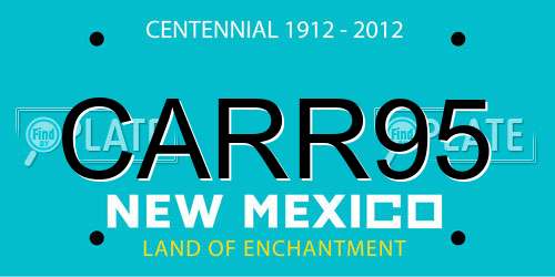CARR95 New Mexico License Plate