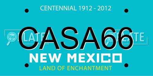 CASA66 New Mexico License Plate