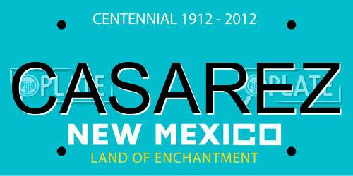 CASAREZ New Mexico License Plate
