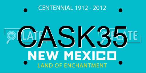 CASK35 New Mexico License Plate