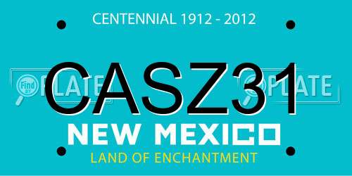CASZ31 New Mexico License Plate