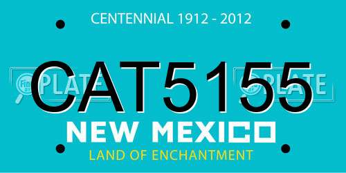 CAT5155 New Mexico License Plate