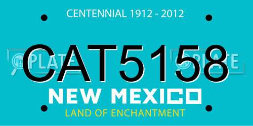 CAT5158 New Mexico License Plate