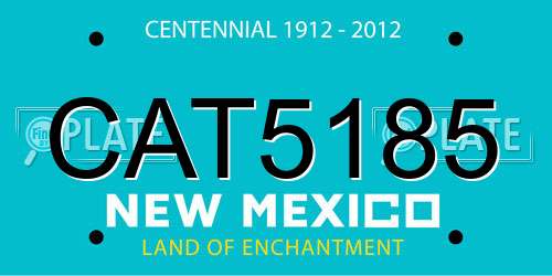 CAT5185 New Mexico License Plate