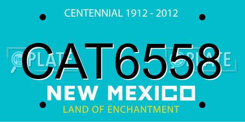 CAT6558 New Mexico License Plate