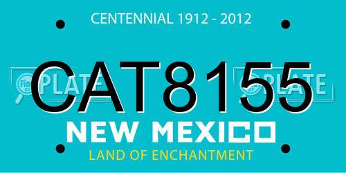 CAT8155 New Mexico License Plate